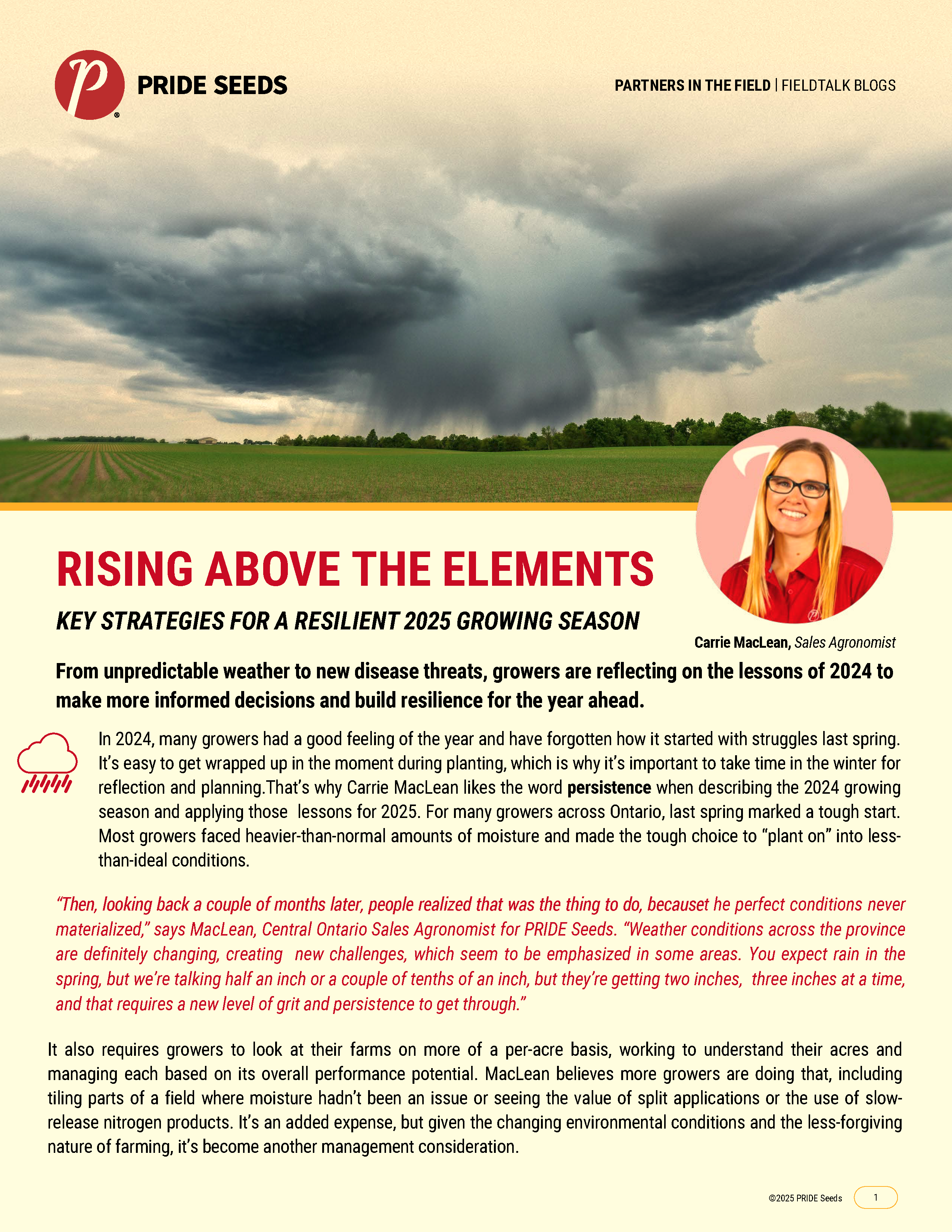 Rising Above the Elements - Carrie Maclean - Article 1